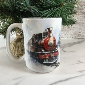 Winter Train 15 oz Ceramic Coffee Mug